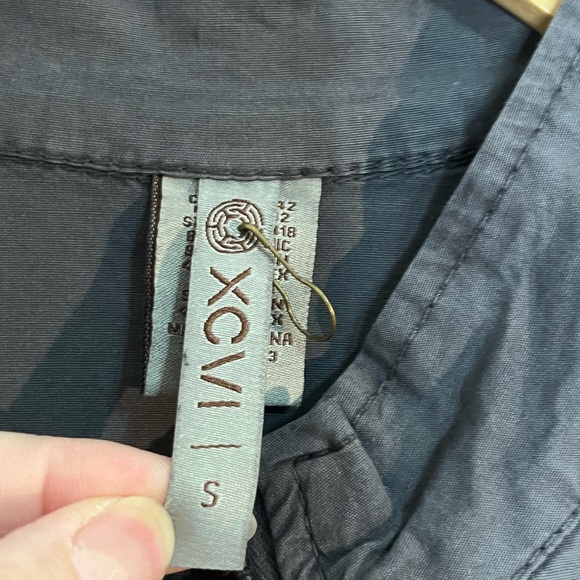 XCVI Winifred jacket dress full zip mixed media above the knee Lagenlook Artsy - Picture 8 of 8